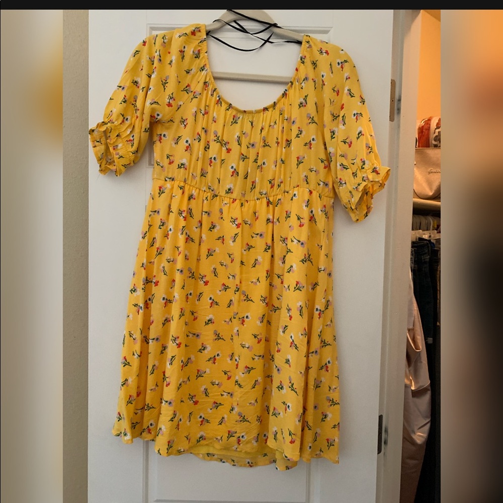 Floral Mid Sleeve Dress
